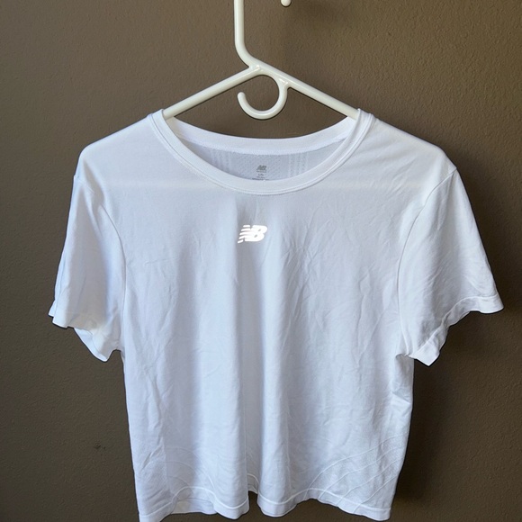 New Balance Tops - New Balance Classic Cropped White Tee
